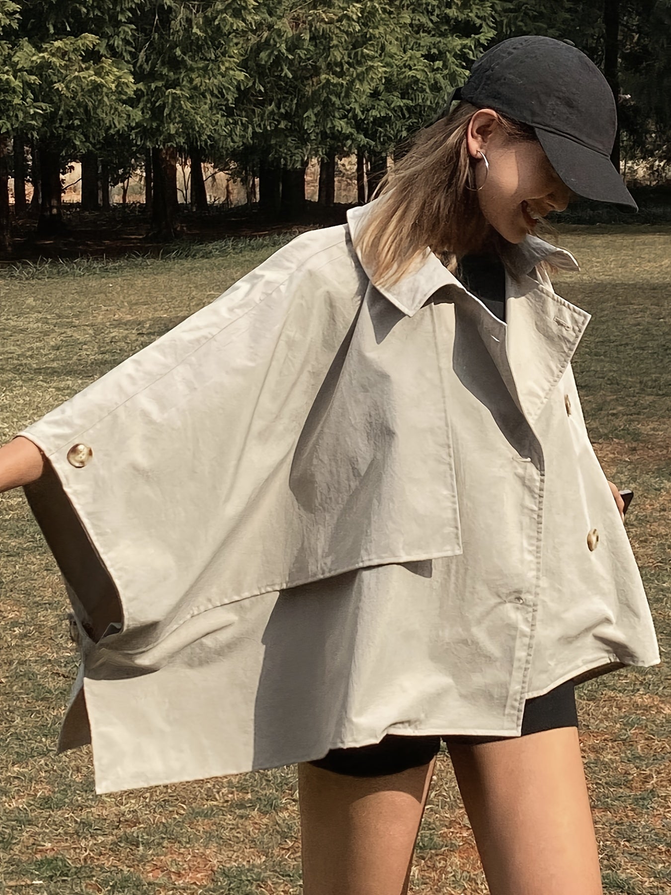 Élise Oversized Trench Cloak
