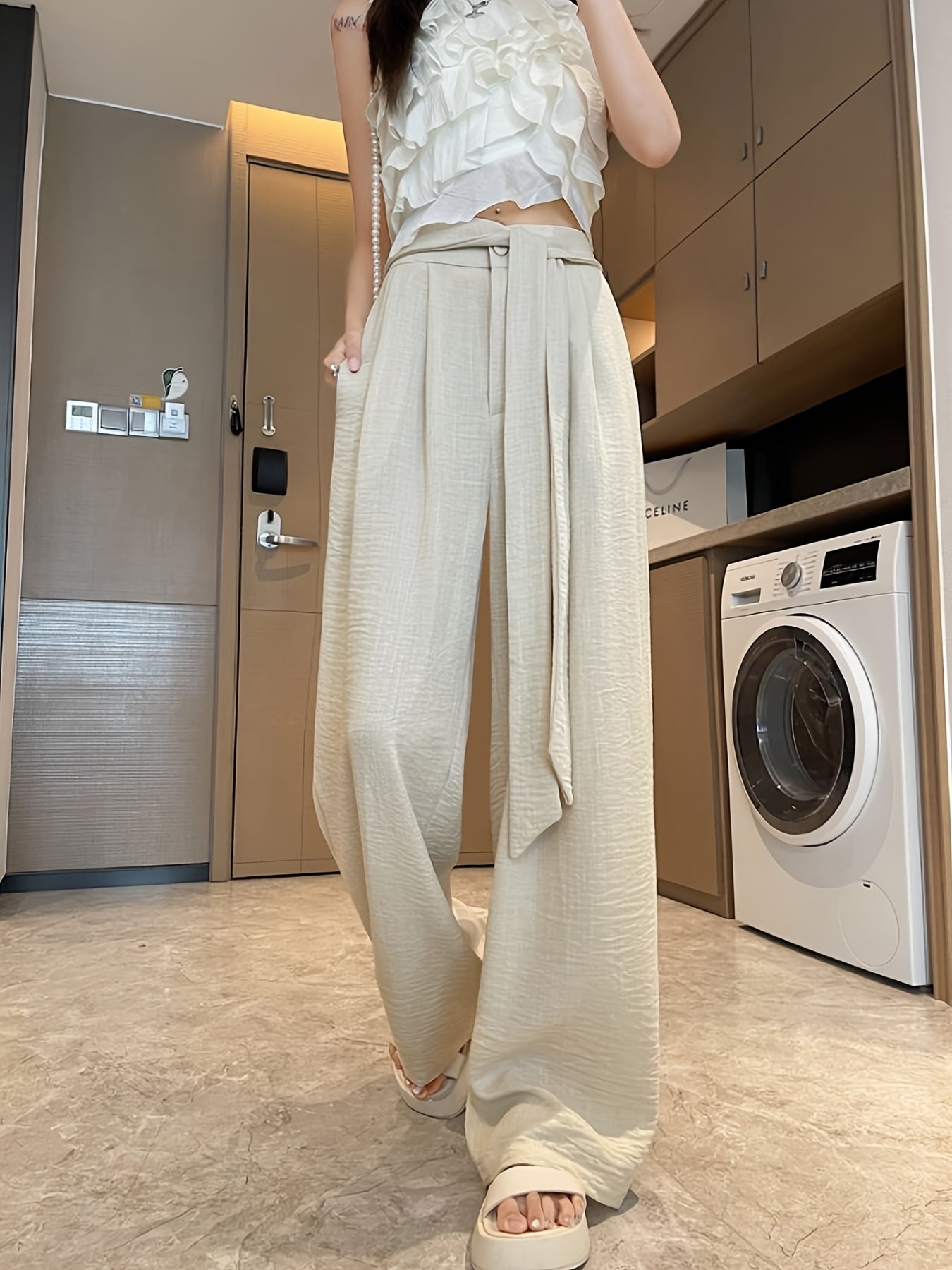 Sorella Tie-Waist Wide Pants