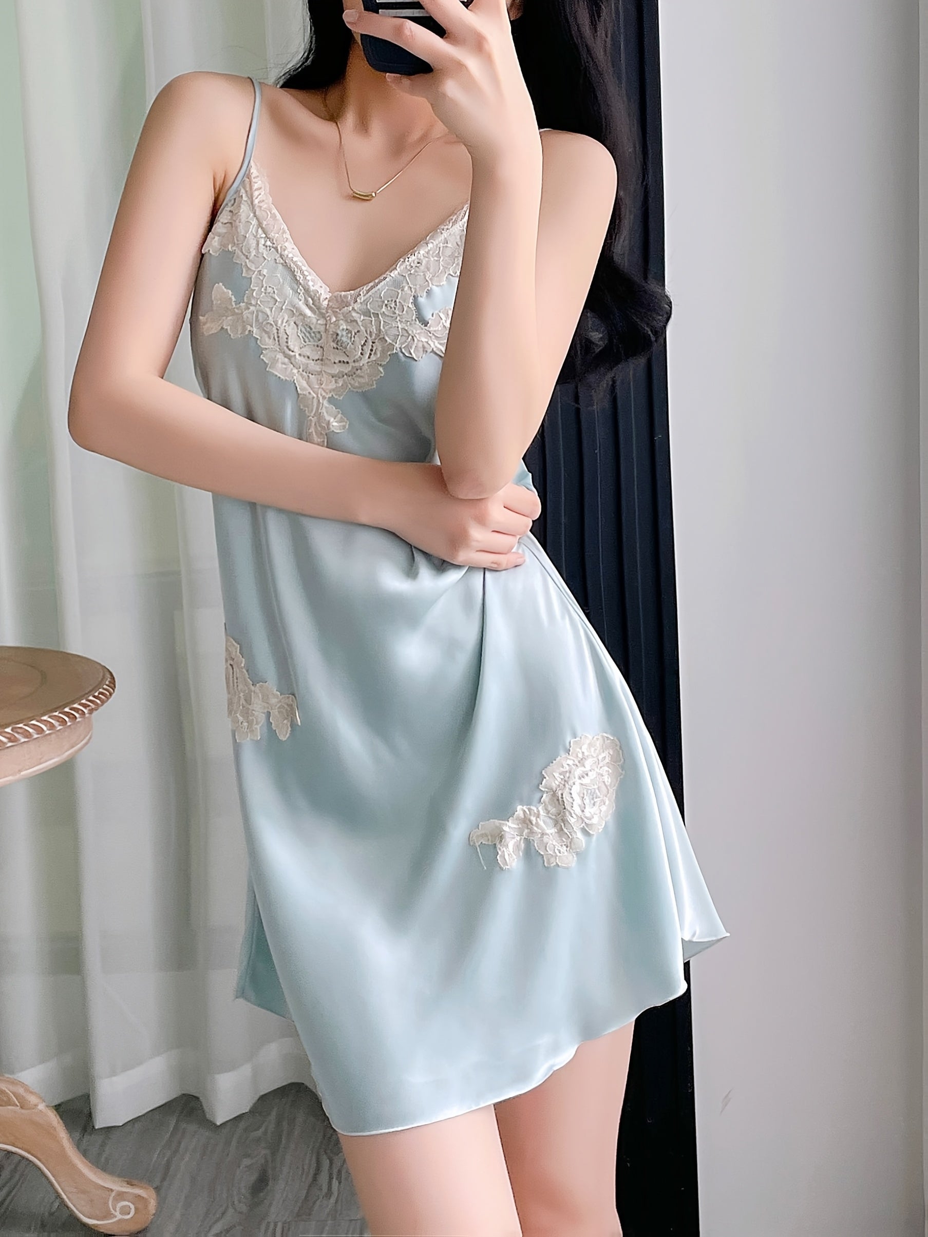 Celestine Lace Satin Slip