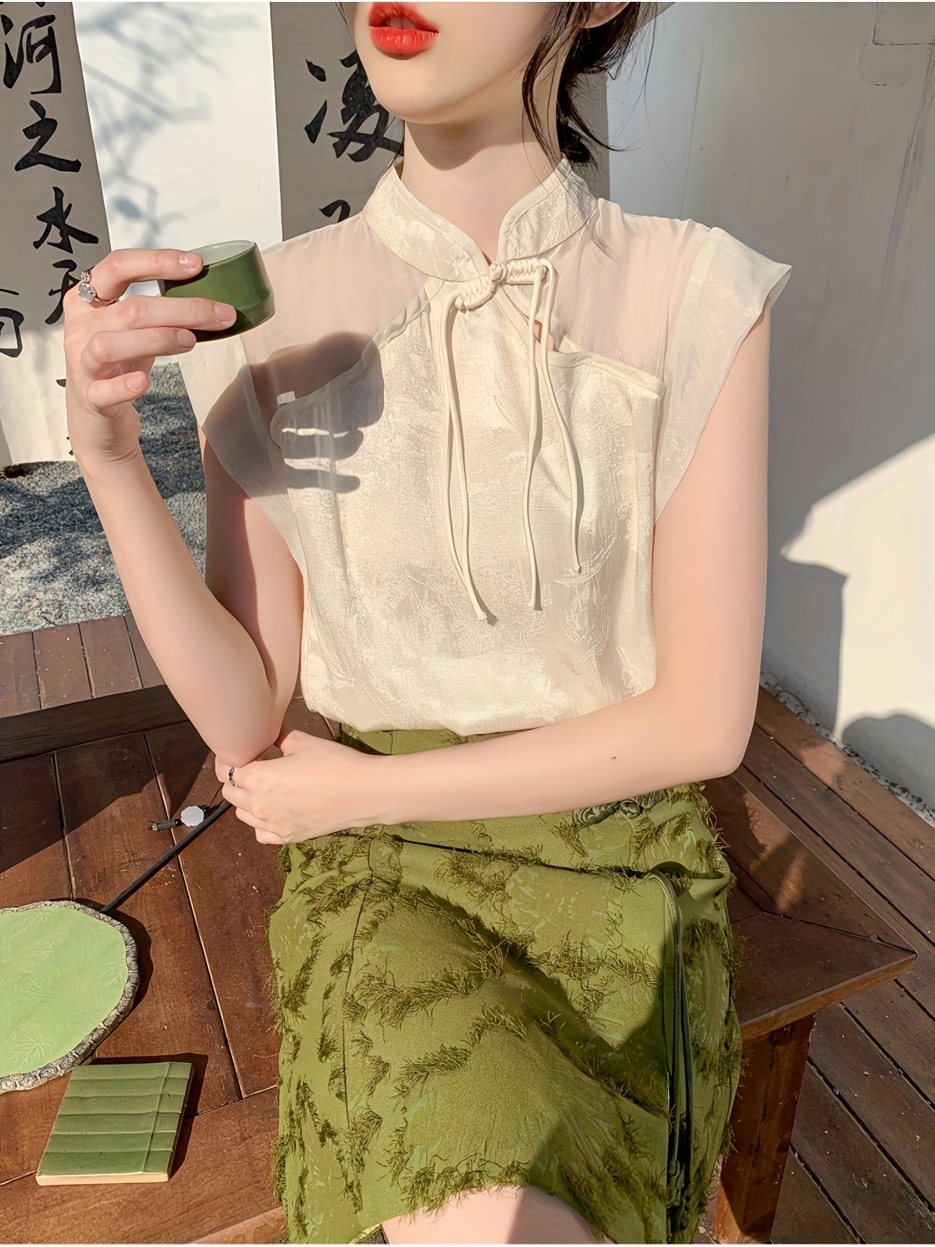 Liora Sheer Chiffon Blouse