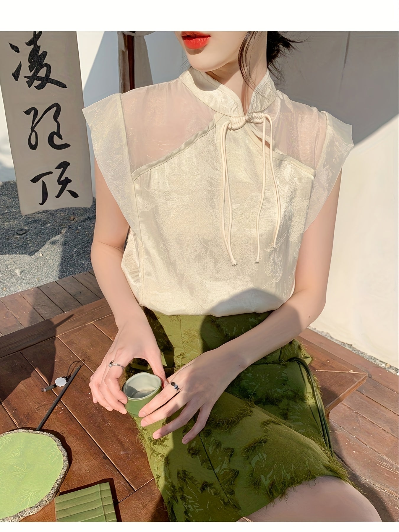 Liora Sheer Chiffon Blouse