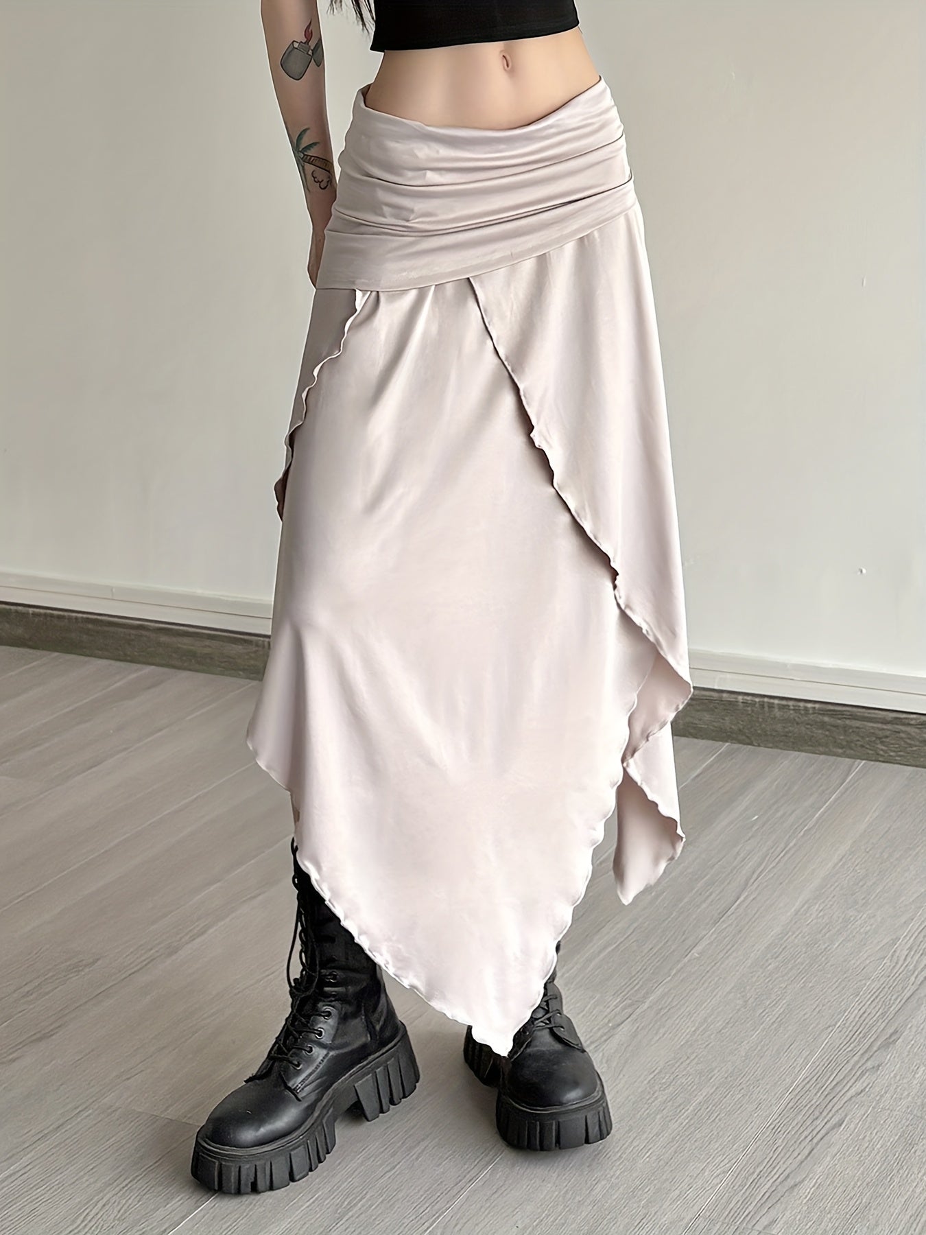 Arden Asymmetrical Drape Skirt