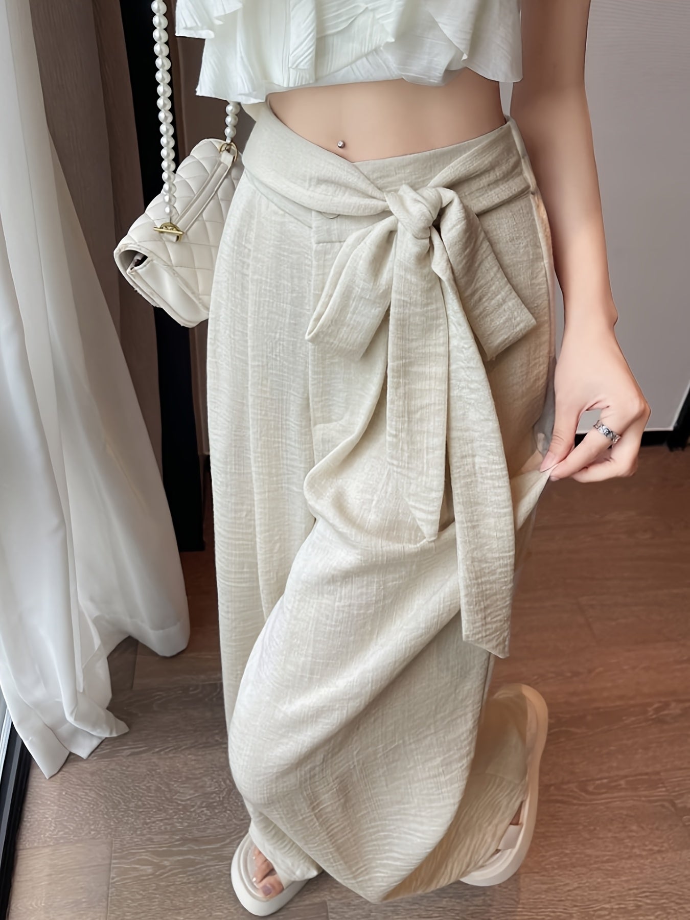 Sorella Tie-Waist Wide Pants