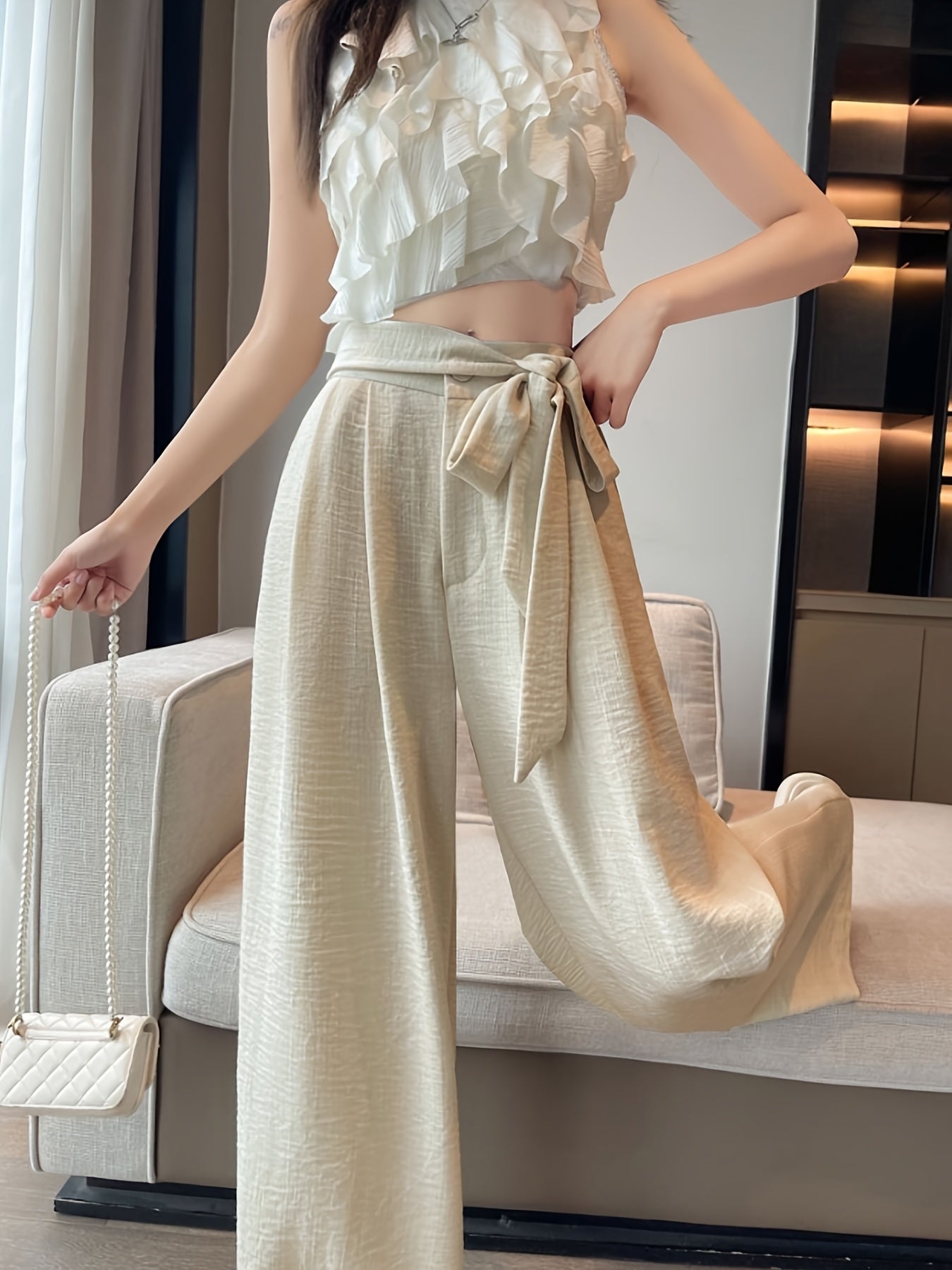 Sorella Tie-Waist Wide Pants
