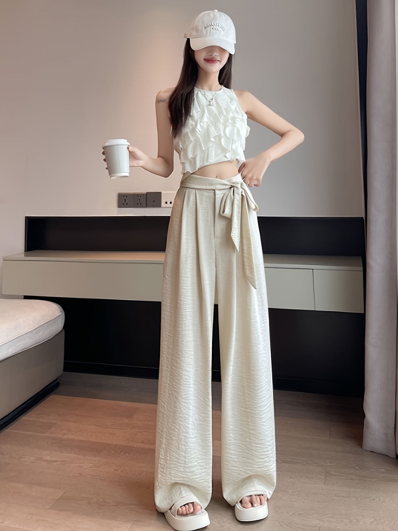 Sorella Tie-Waist Wide Pants