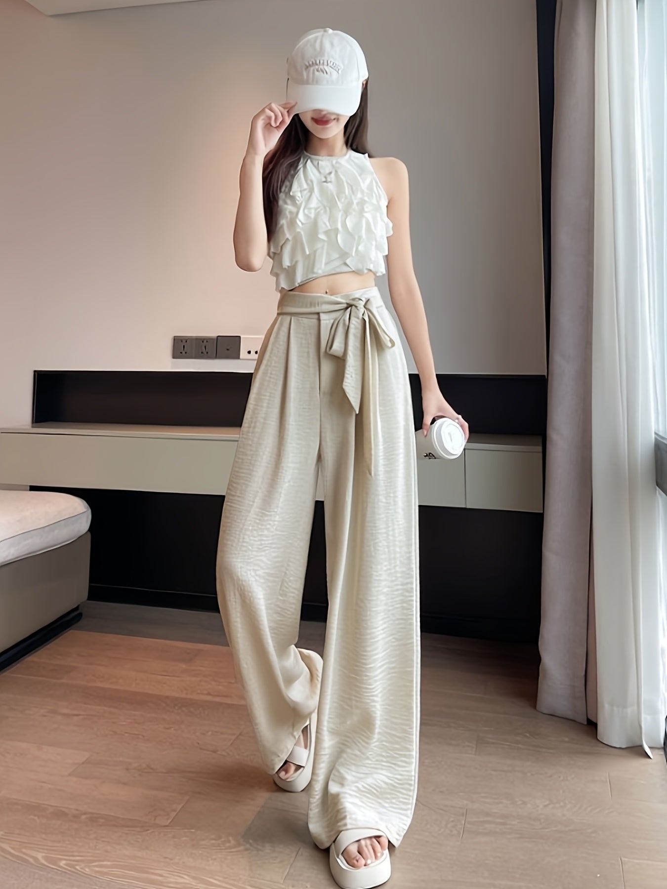 Sorella Tie-Waist Wide Pants